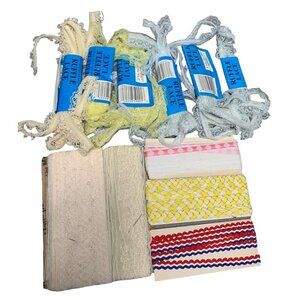31 Yards Assorted Lace & Trim Bundle - Ruffle Lace Ric Rac Crochet Trim